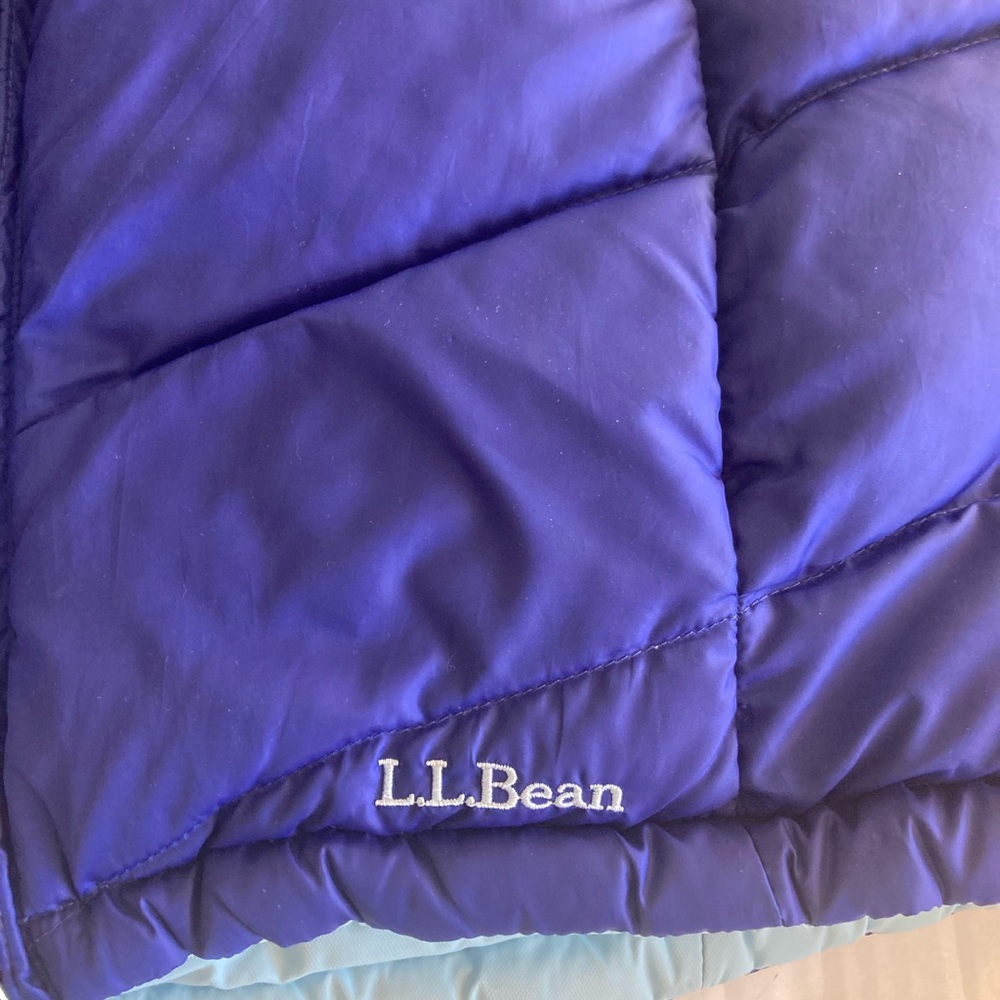 L.L.Bean Puffer Down Filled Vest Zipper Reversible Women’s Size Large - Picture 3 of 9